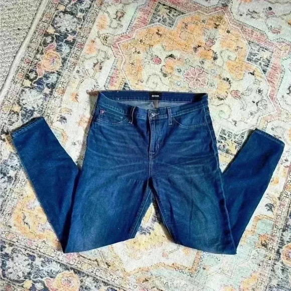 Hudson Jeans Denim - Hudson Natalie Super Skinny Jeans Womens 29 Denim Pockets Blue Medium Wash Zip